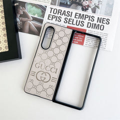 Leather Embossed Fold Case