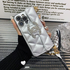 Elegant Fashion Silk Scarf Chain Card Holder Case