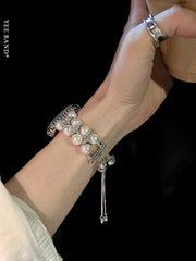 Rhinestones Pearl Bracelet With Rhinestones Case For Apple Watch