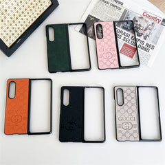 Leather Embossed Fold Case