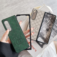 Leather Embossed Fold Case