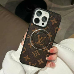 Magnetic Bracket Leather Embossed Case