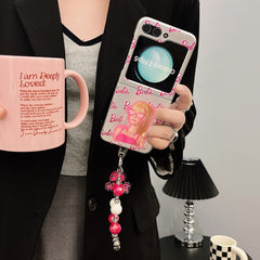 Magnetic Holder Cartoon Girl Bracelet Flip Case