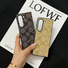 Retro Pattern Leather Fold Case