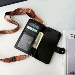 Leather Wallet Lanyard Case