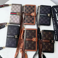 Leather Wallet Lanyard Case
