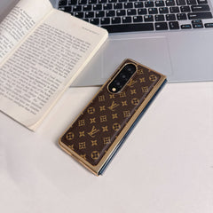 Electroplating Embossed Leather Fold Case