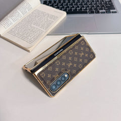 Electroplating Embossed Leather Fold Case