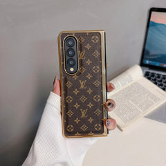 Electroplating Embossed Leather Fold Case