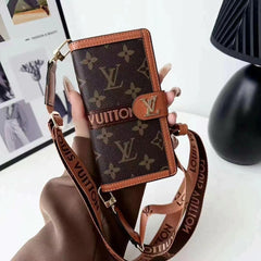 Leather Wallet Lanyard Case