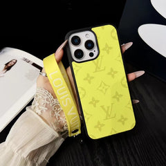 Fashion Printed Leather Hand Strap Case