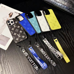 Fashion Printed Leather Hand Strap Case