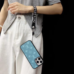 Fashion Printed Leather Hand Strap Case