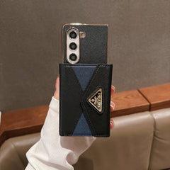 Color matching leather card holder Fold Case