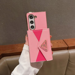 Color matching leather card holder Fold Case